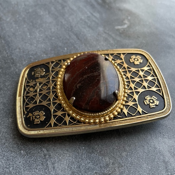 Vintage 1970’s Western Agate Belt Buckle - Picture 8 of 8